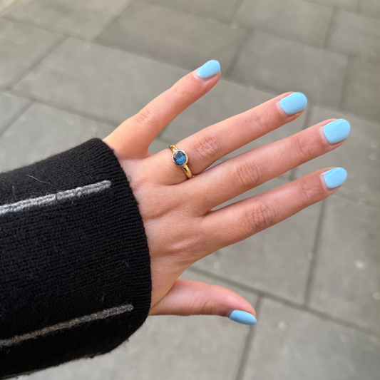 Blue Spinel & Gold