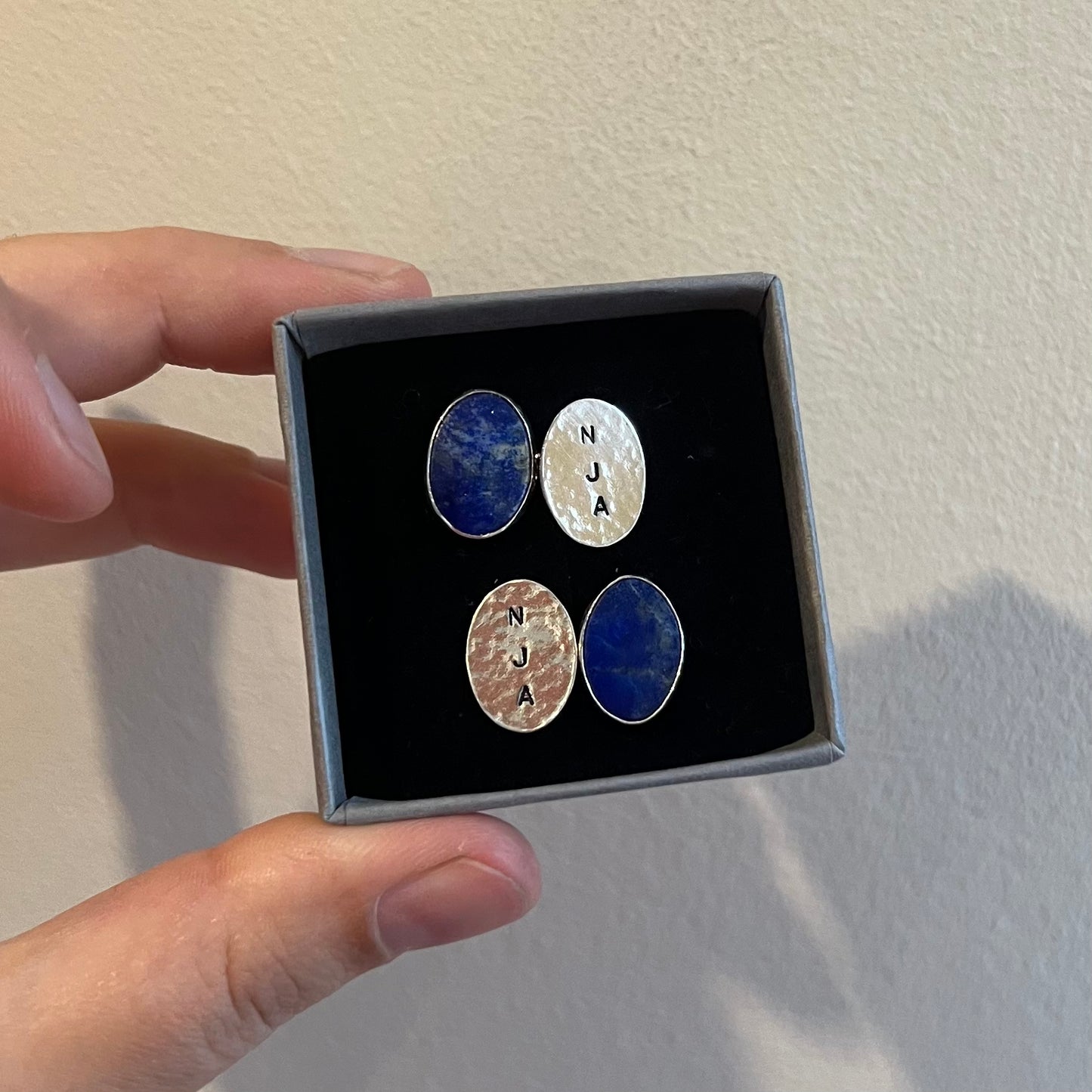 Bespoke stone set cufflinks
