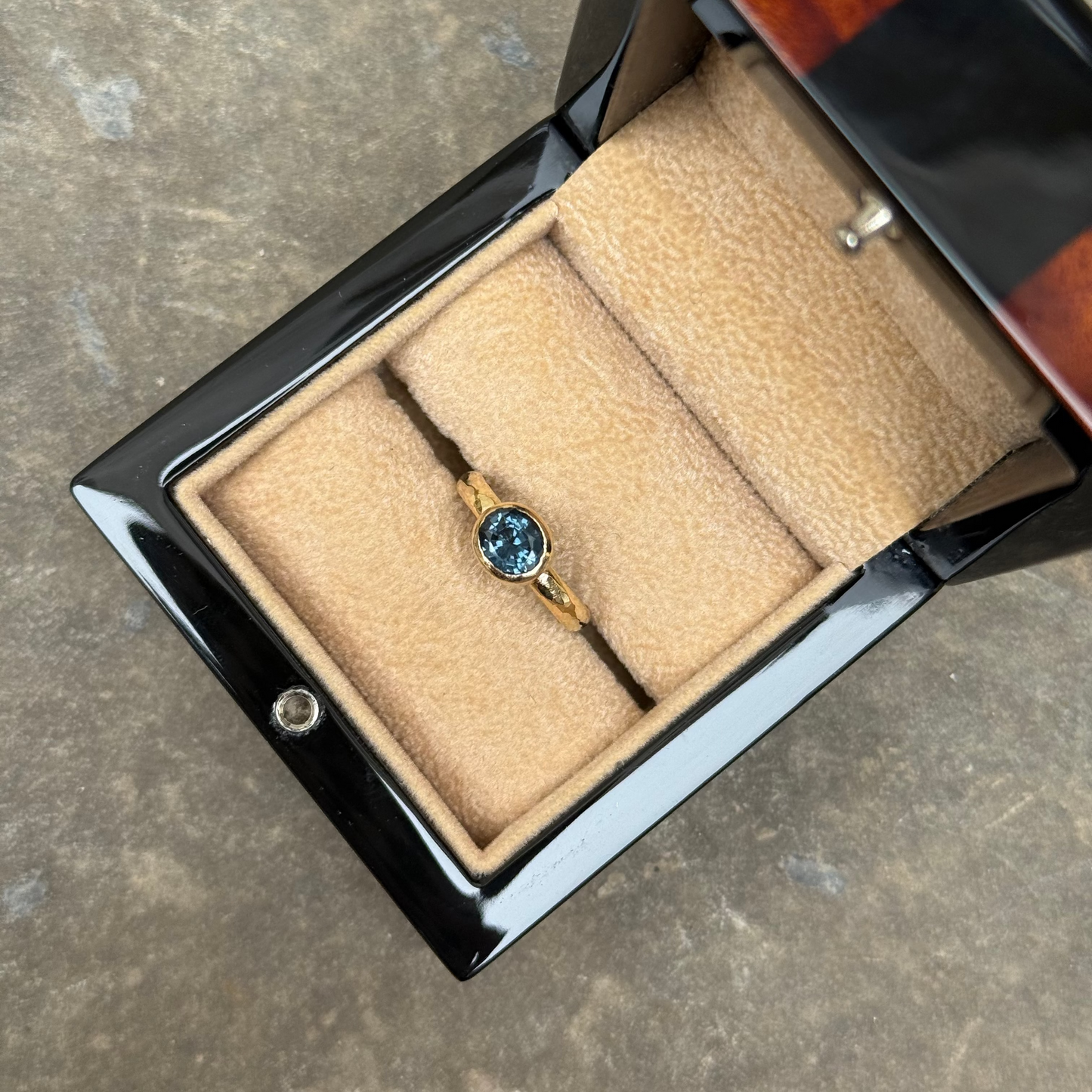 Blue Spinel & Gold