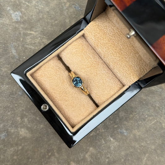 Blue Spinel & Gold