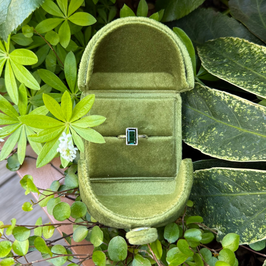 Green Tourmaline & Silver