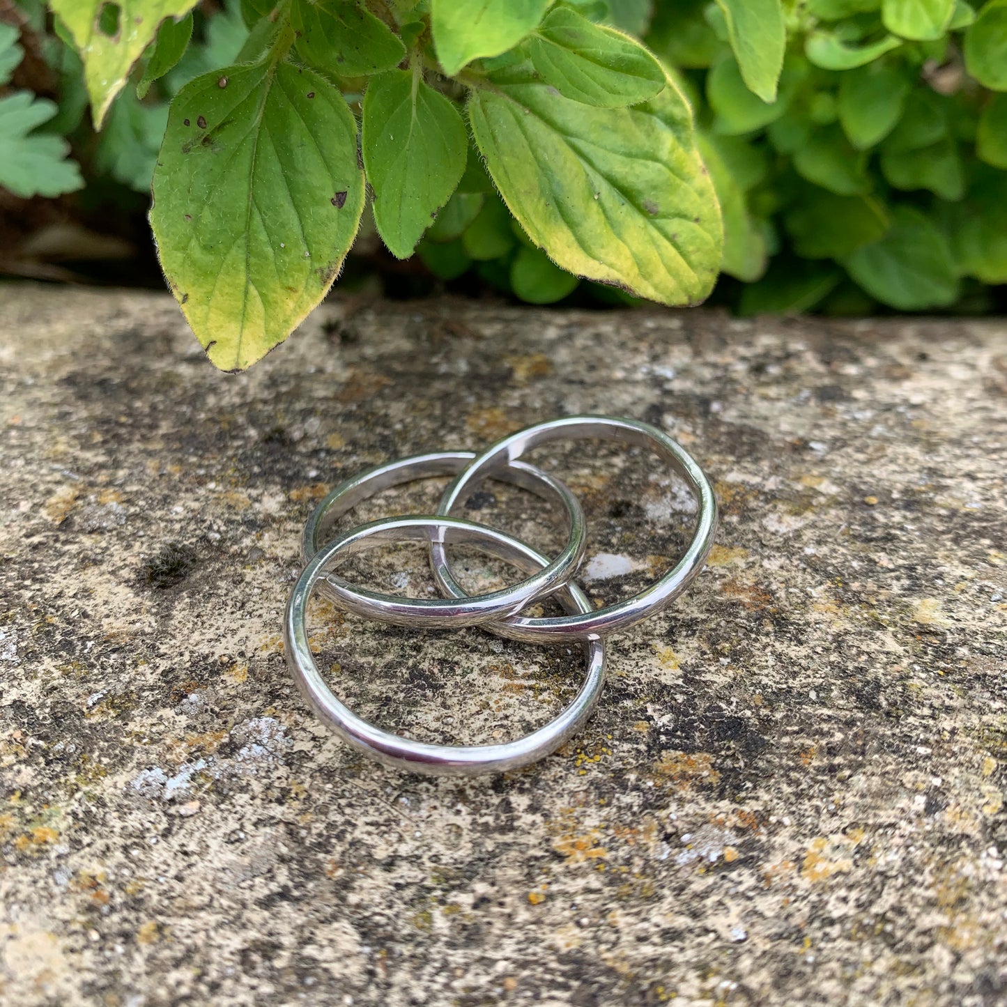 A sterling silver russian wedding ring.