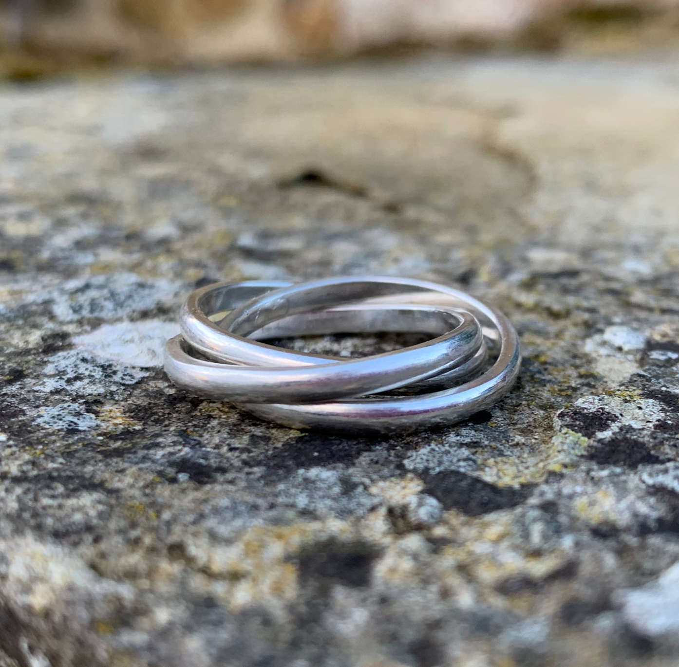 A sterling silver russian wedding ring.