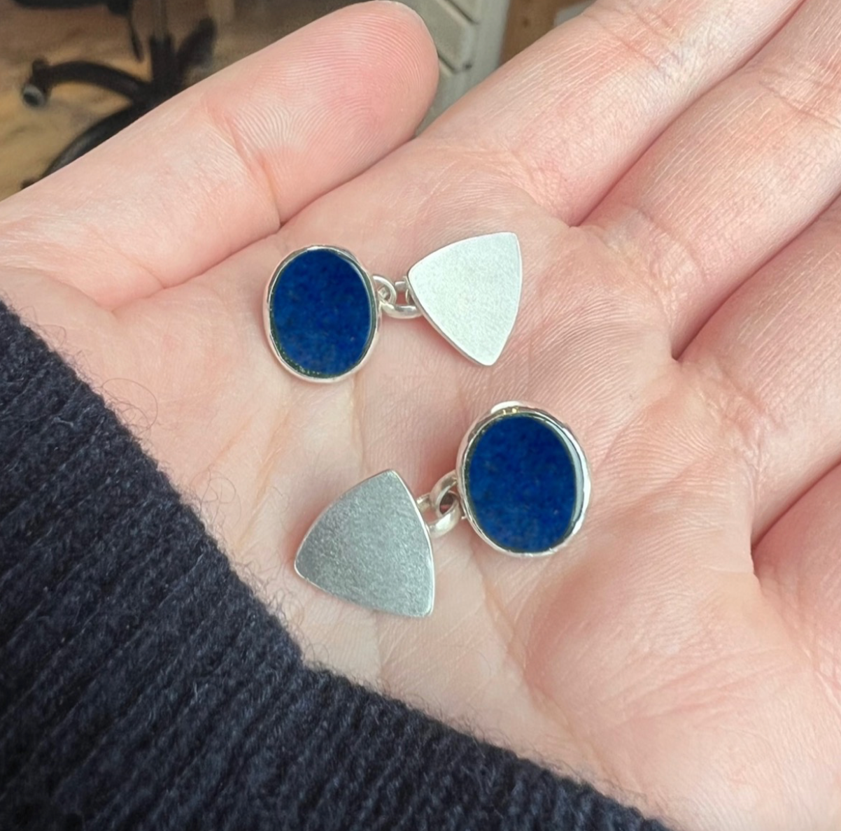 Bespoke stone set cufflinks