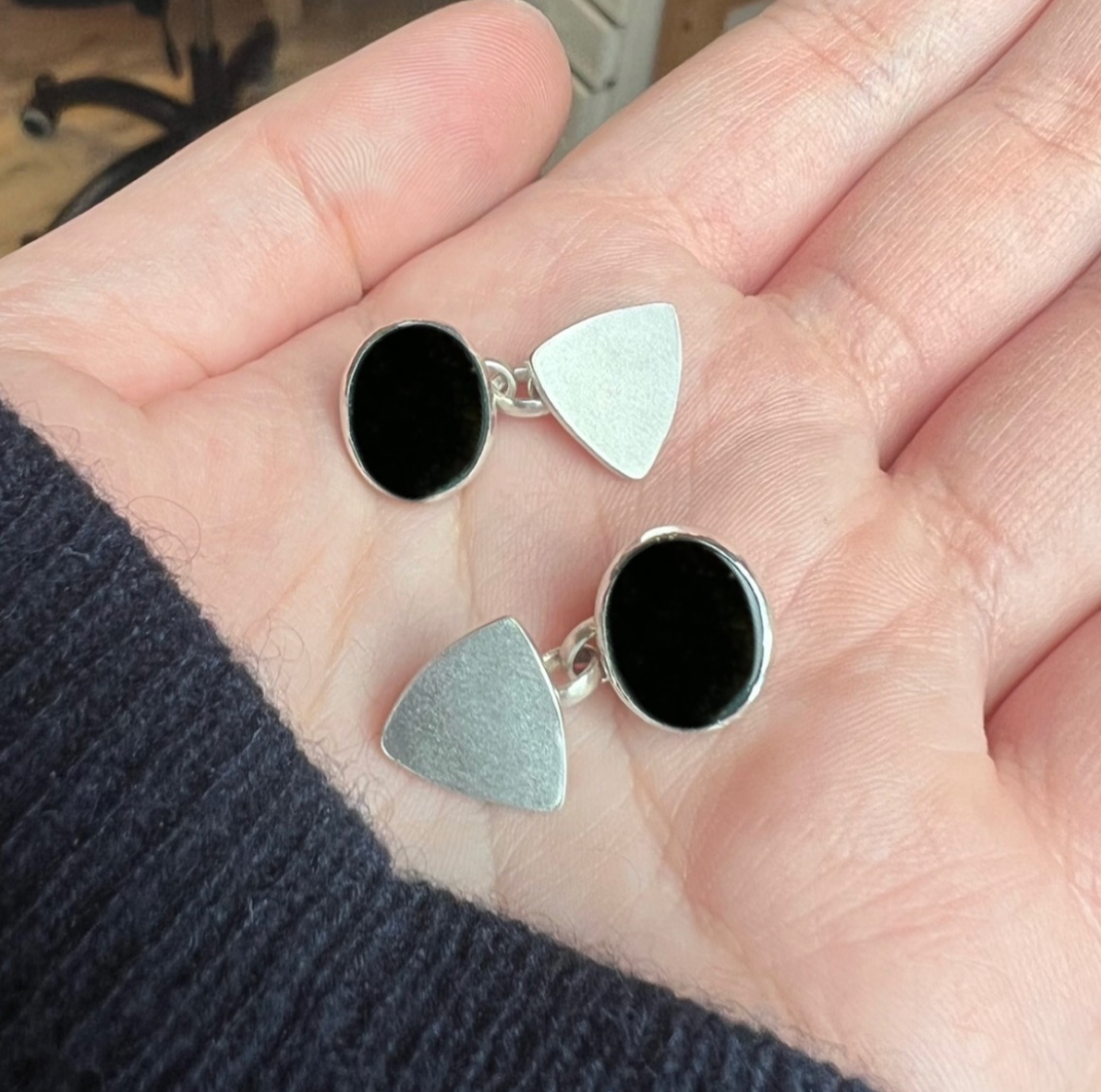 Bespoke stone set cufflinks