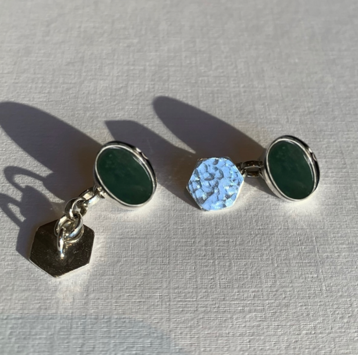 Bespoke stone set cufflinks